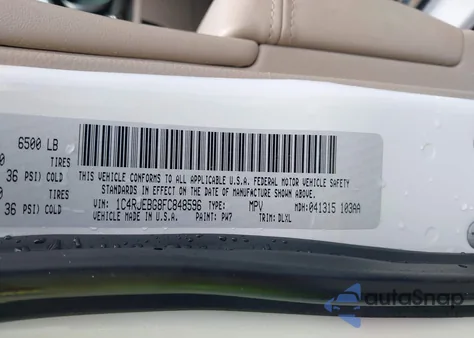 2015 Jeep Grand Cherokee Limited from USA, damaged, VIN 1C4RJEBG8FC848596